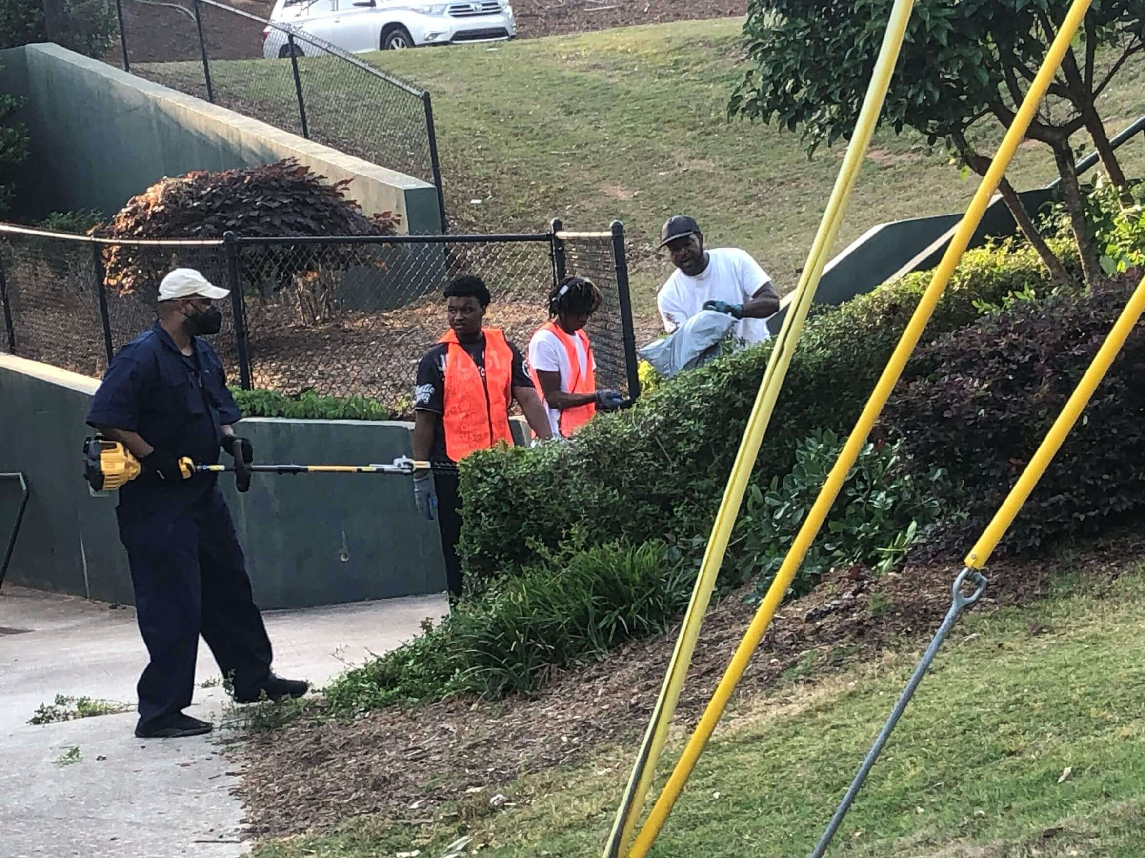 Tyrone Norman of the Youth Sports Bureau and Duran Mills, a former YSB apprentice and now owner of D & D Handyman Service & Lawn Care, support Spartanburg youth by serving as mentors who help teach the young men they work with practical life skills and work habits that will enable them to become productive members of their communities.