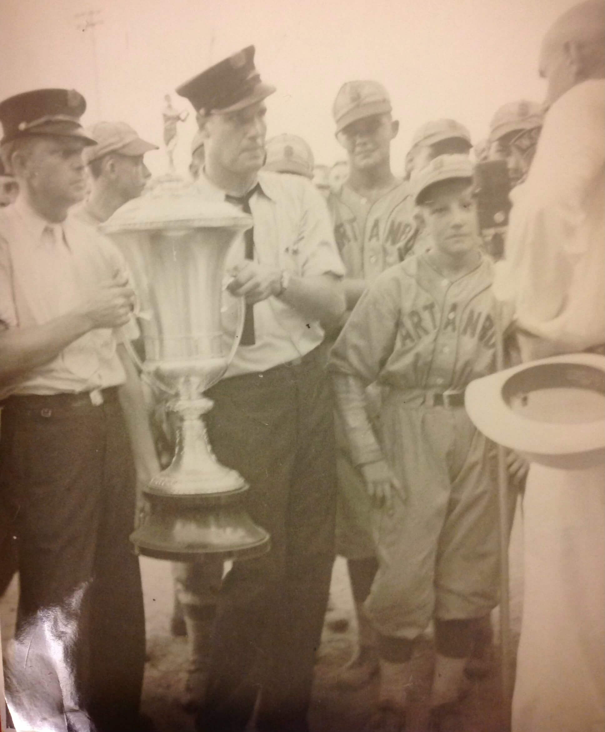 The 1936 Championship trophy is on display today at the American Legion building just down Park Drive from the ballpark.