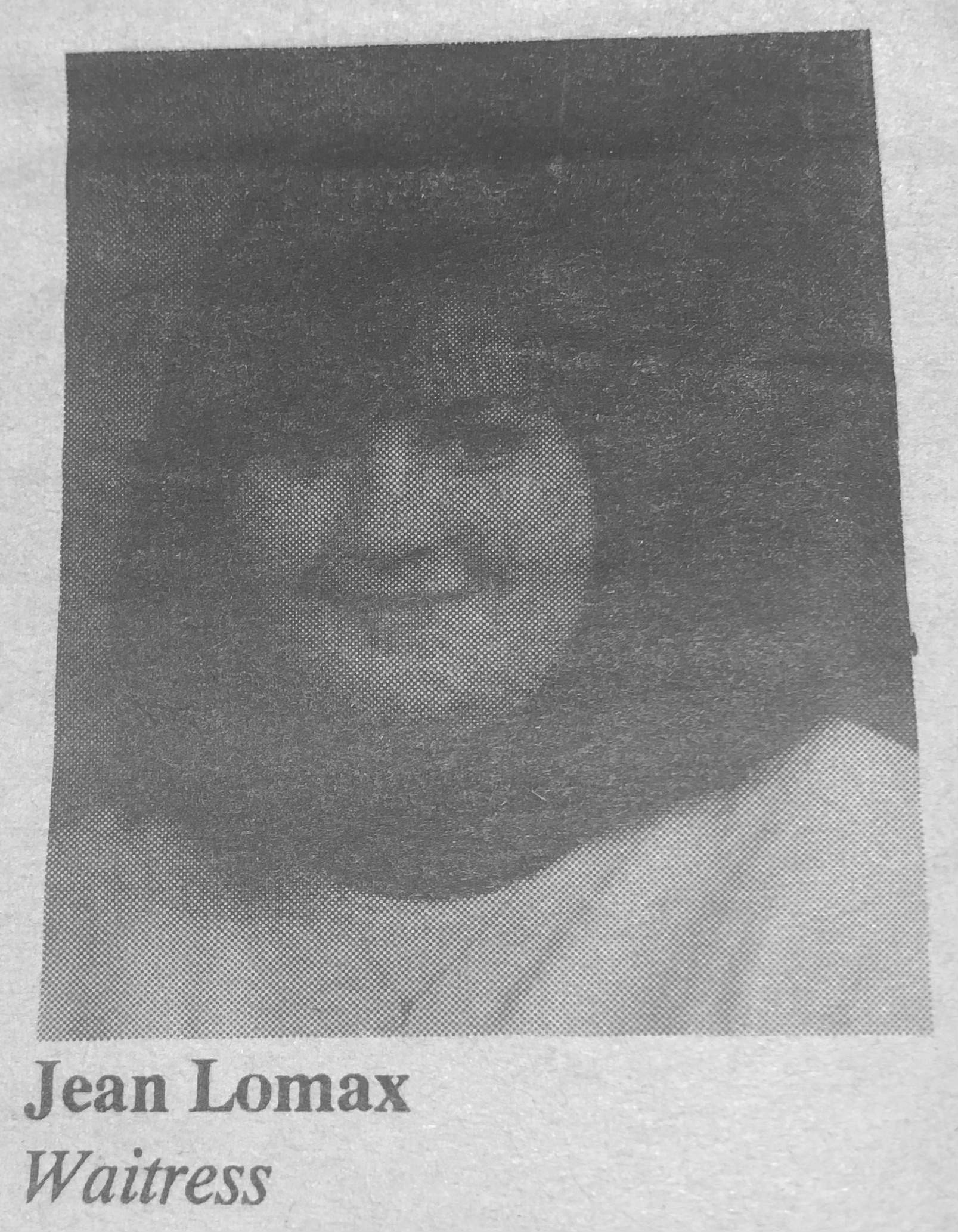 Jean Lomax - Waitress
